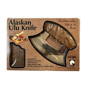Alaskan Ulu Knife Of The Arctic New In Box Stainless Steel With Display Stand